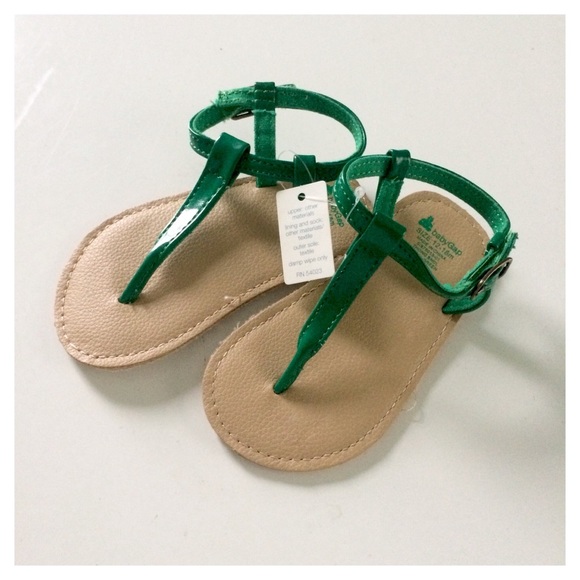 emerald green flip flops